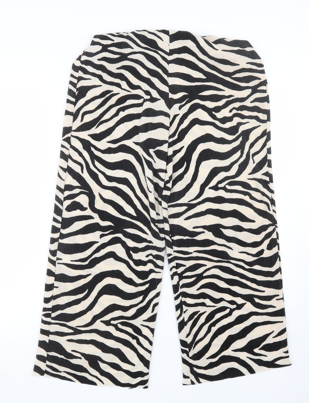 Primark Womens Black Animal Print  Trousers  Size 8 L24 in