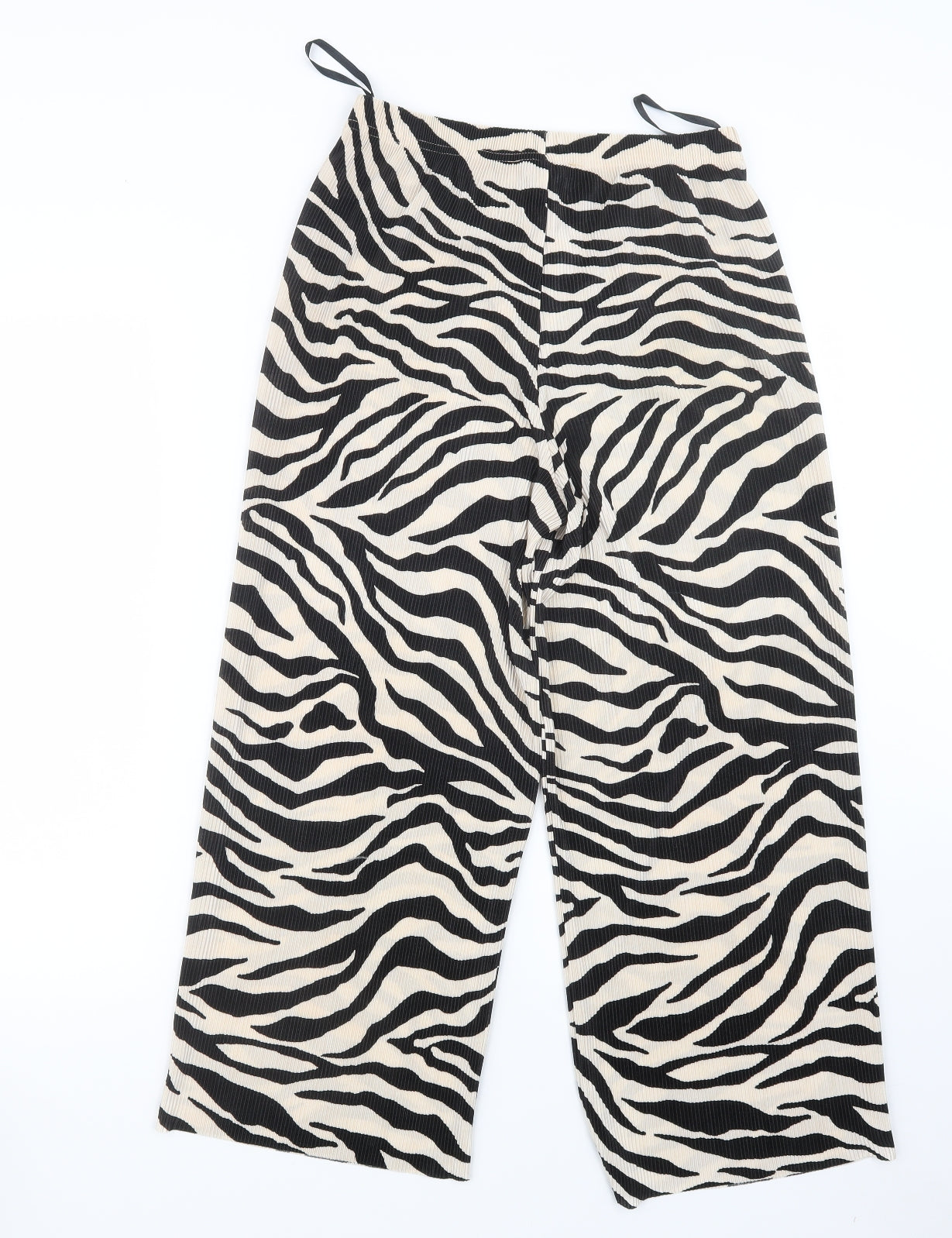 Primark Womens Black Animal Print  Trousers  Size 8 L24 in