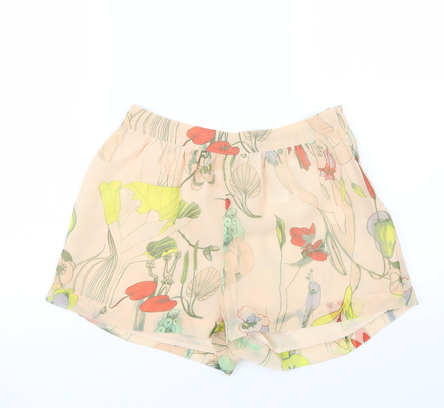 H&M Womens Pink Geometric  Hot Pants Shorts Size 6