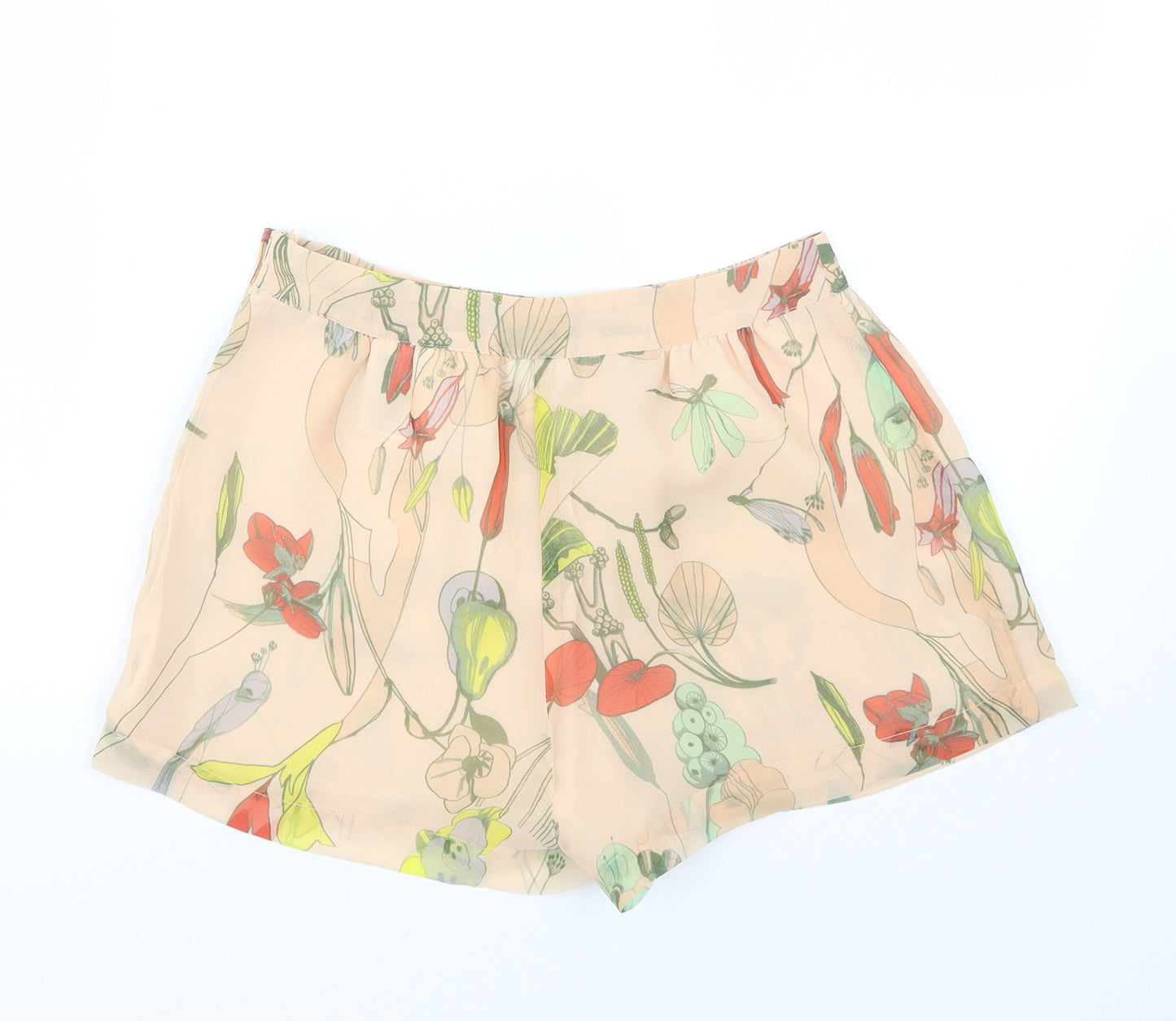 H&M Womens Pink Geometric  Hot Pants Shorts Size 6