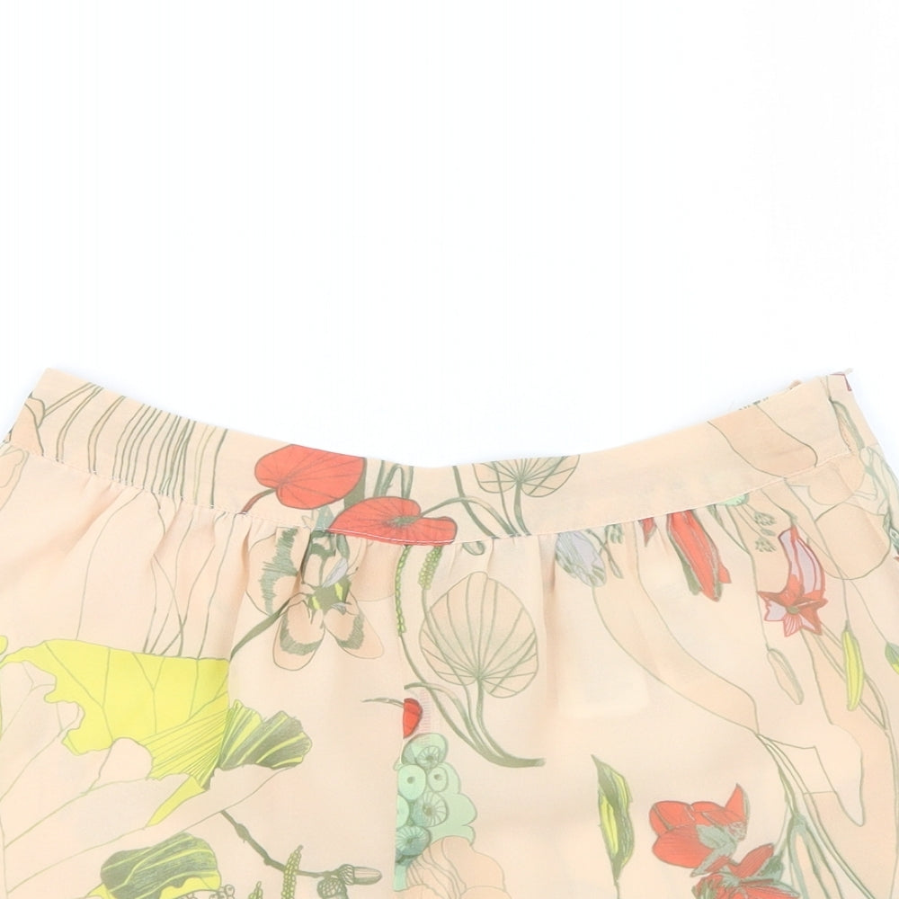 H&M Womens Pink Geometric  Hot Pants Shorts Size 6