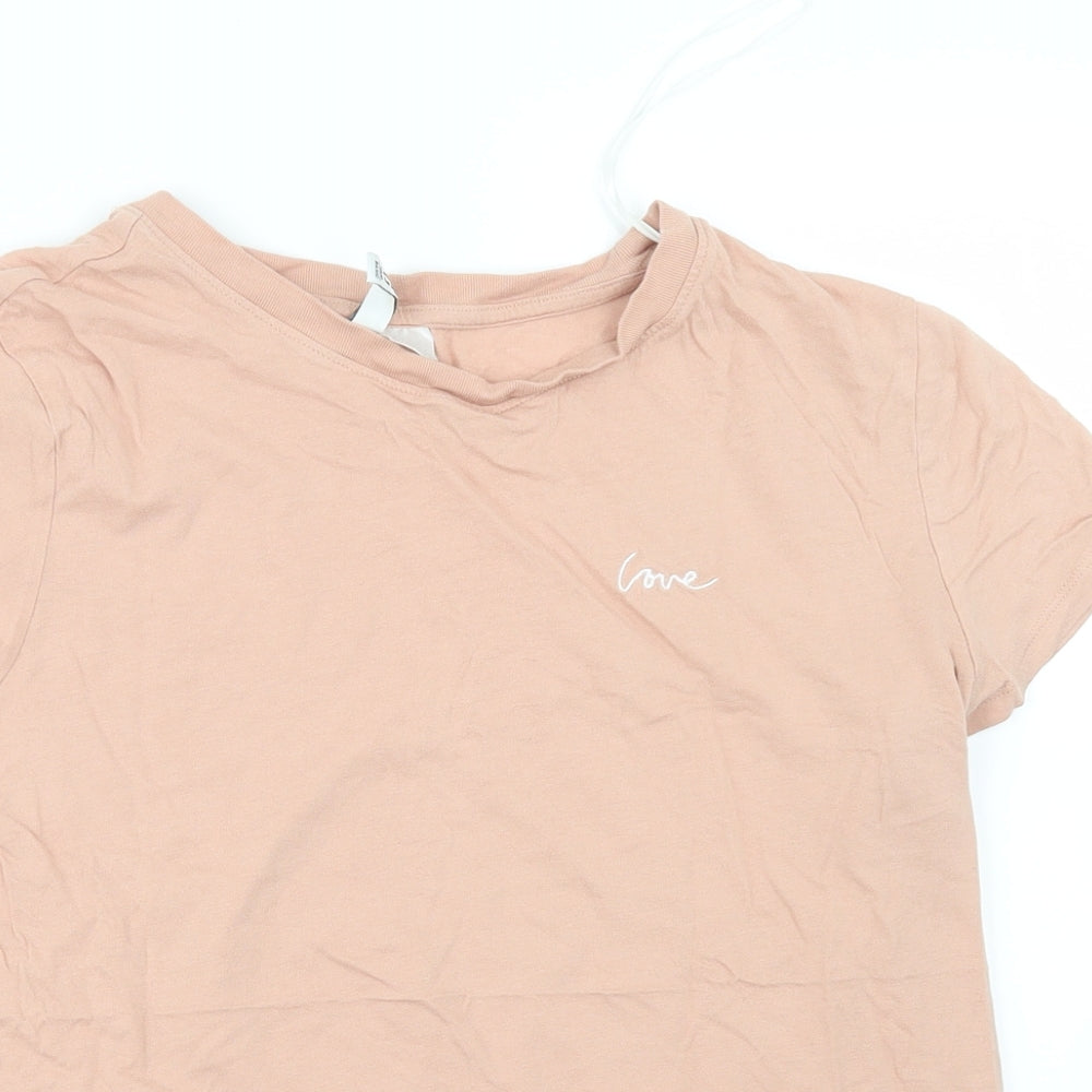Divided by H&M Womens Pink   Basic T-Shirt Size M