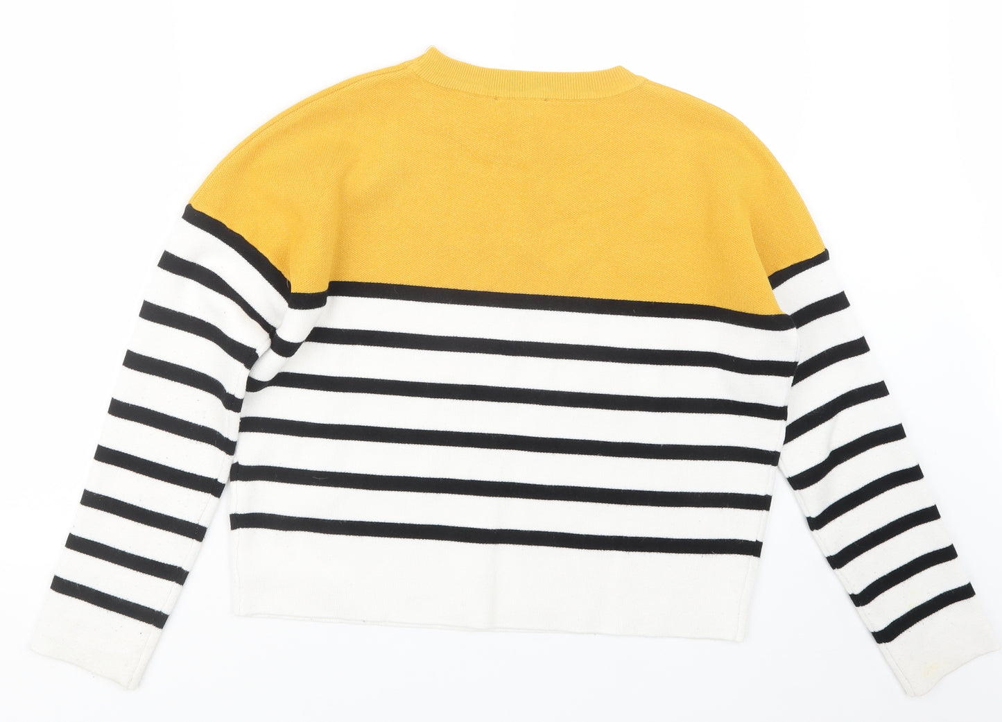 New Look Womens Black Striped  Pullover Jumper Size S