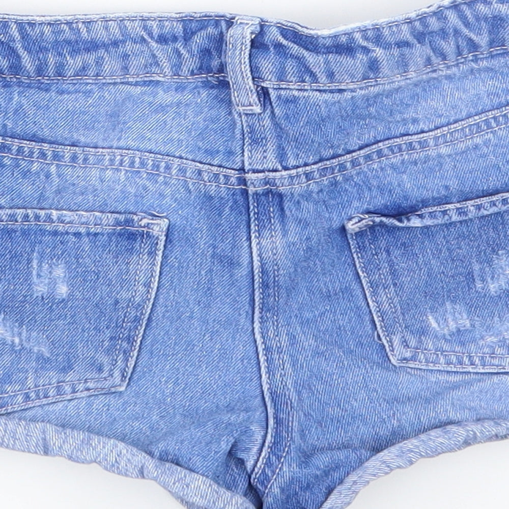 George Girls Blue  Denim Hot Pants Shorts Size 9-10 Years