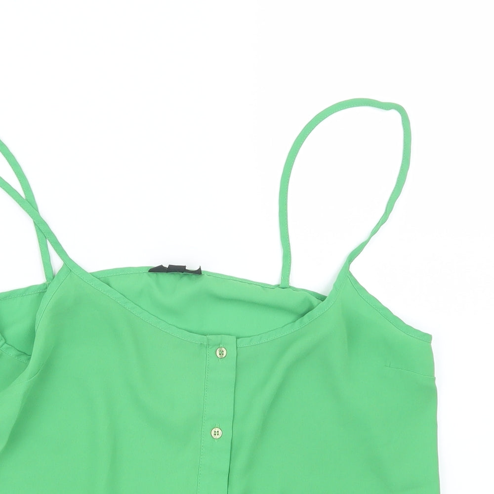 Topshop Womens Green   Basic Tank Size 12