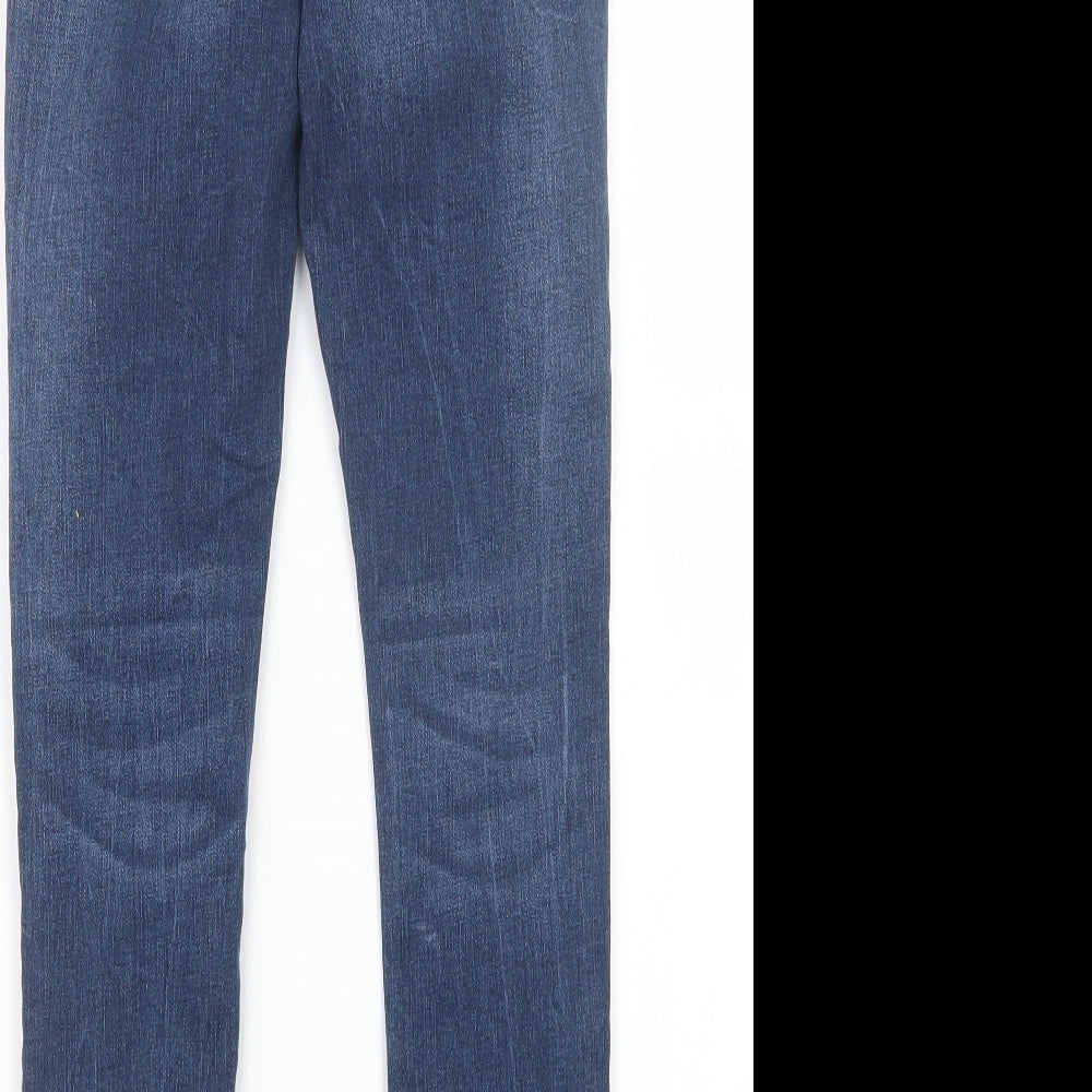 Denim Co. Womens Blue  Denim Straight Jeans Size 8 L26 in