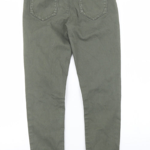 River Island Girls Green  Denim Straight Jeans Size 12 Years