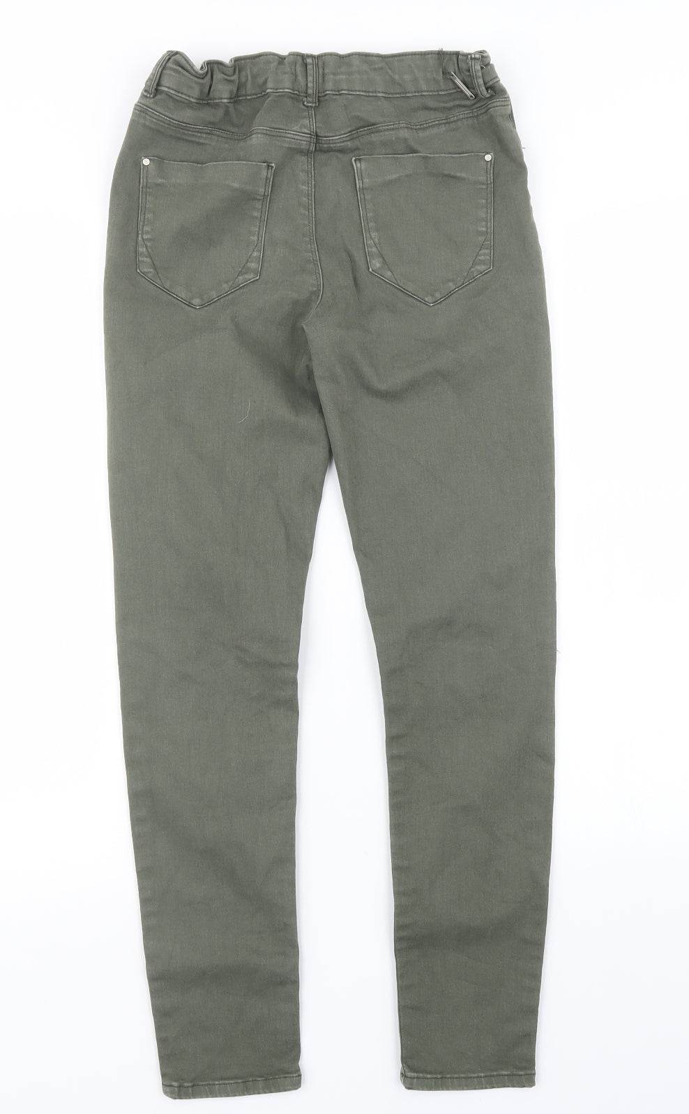 River Island Girls Green  Denim Straight Jeans Size 12 Years