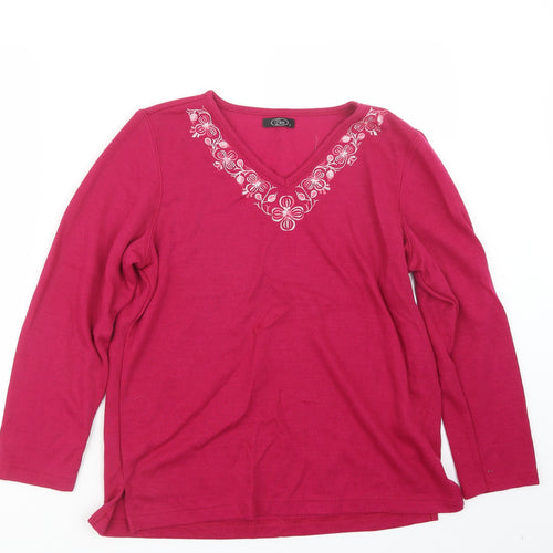 BM Womens Pink  Knit Pullover Jumper Size S