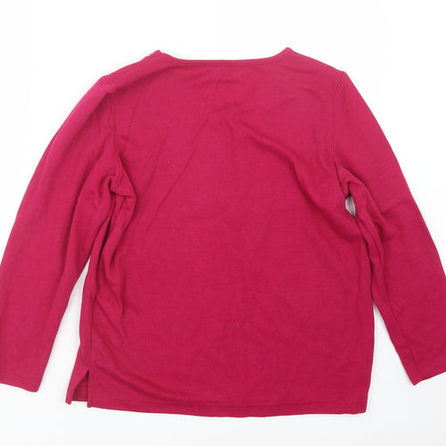 BM Womens Pink  Knit Pullover Jumper Size S