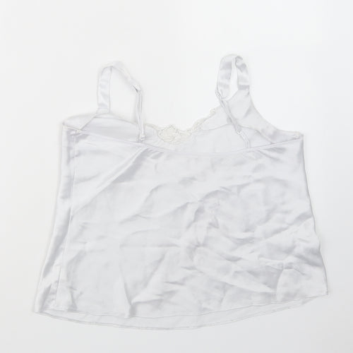 BHS Womens White  Satin Basic Tank Size 12