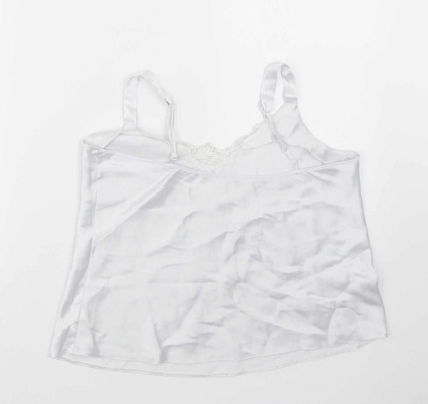 BHS Womens White  Satin Basic Tank Size 12