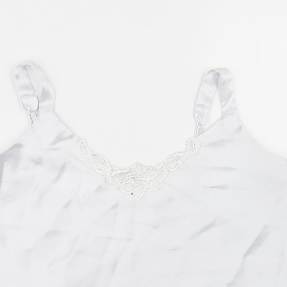 BHS Womens White  Satin Basic Tank Size 12