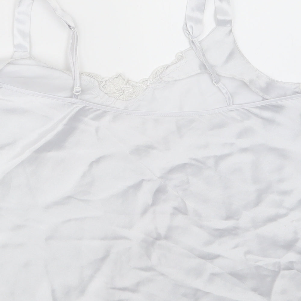 BHS Womens White  Satin Basic Tank Size 12