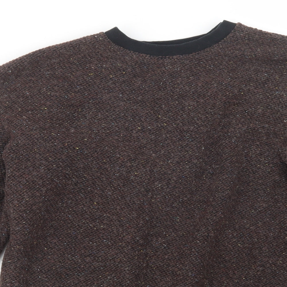 Cedar Wood State Mens Brown  Knit Pullover Jumper Size XS