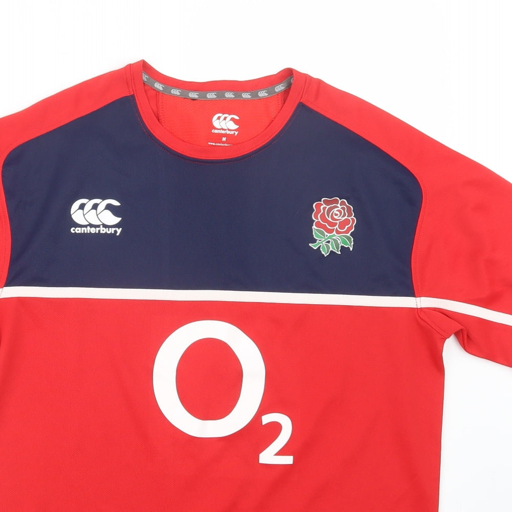 Canterbury Mens Red    T-Shirt Size M  - England