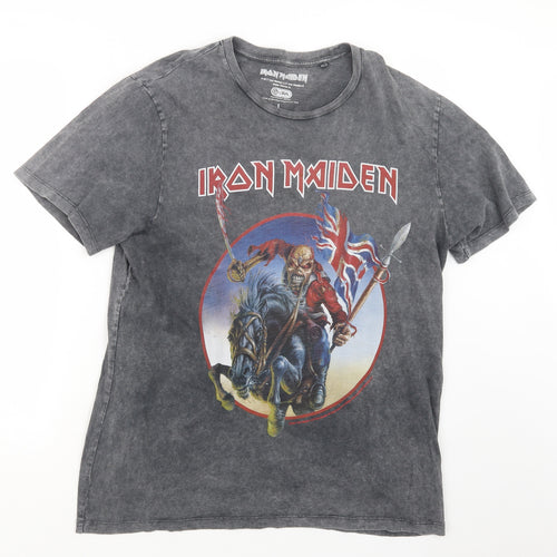 NEXT Mens Grey    T-Shirt Size L  - Iron Maiden