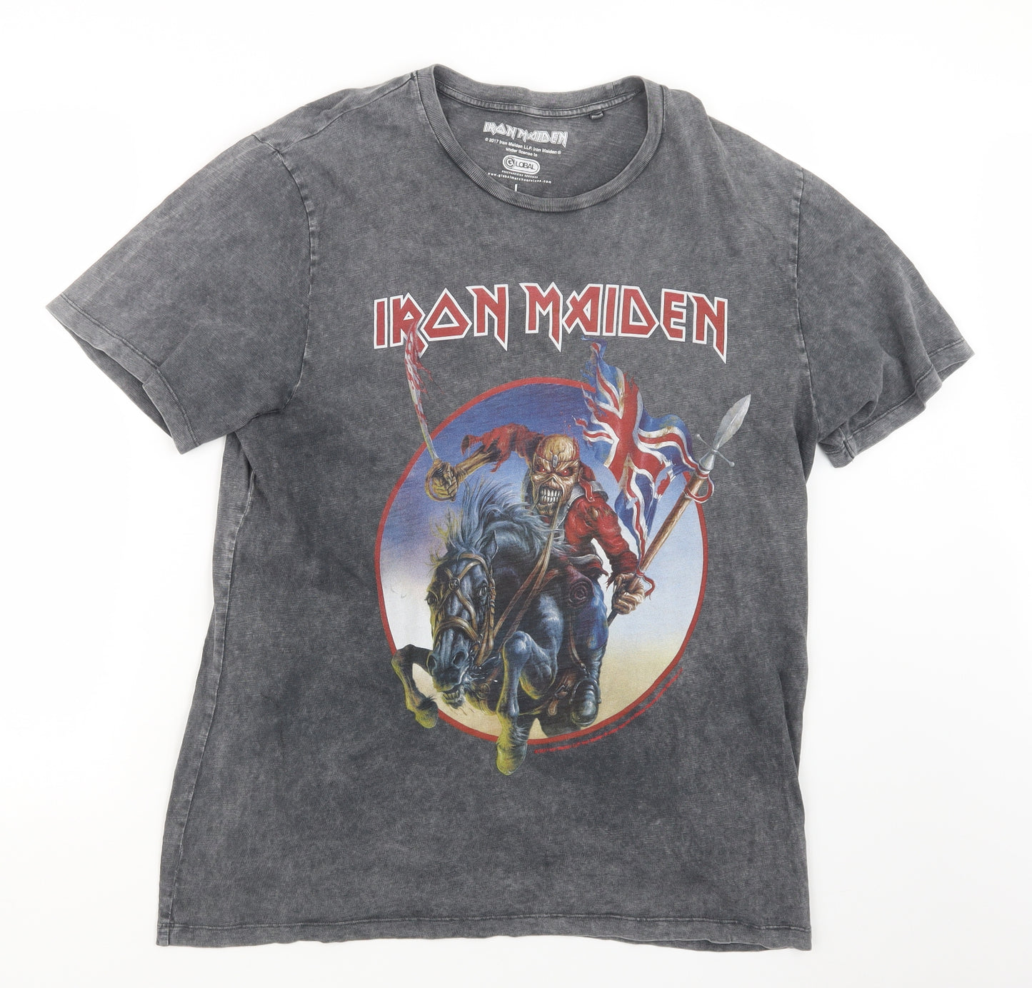 NEXT Mens Grey    T-Shirt Size L  - Iron Maiden