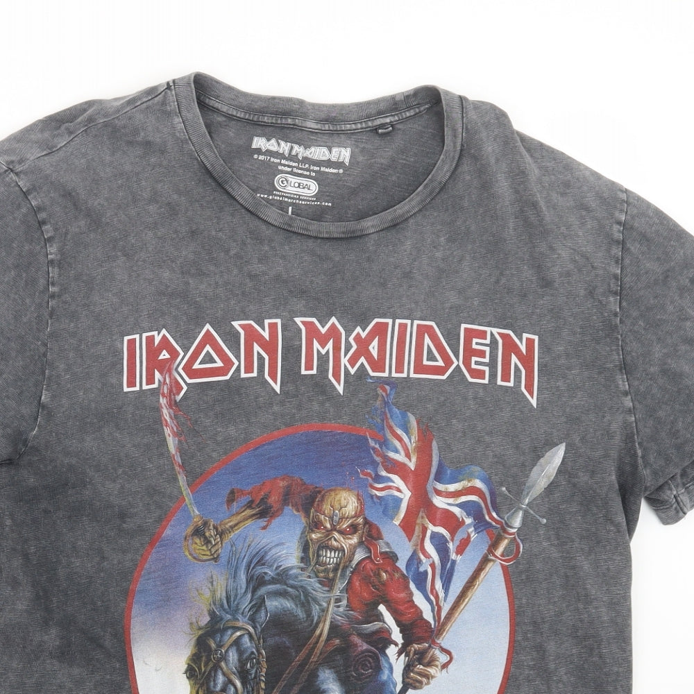 NEXT Mens Grey    T-Shirt Size L  - Iron Maiden