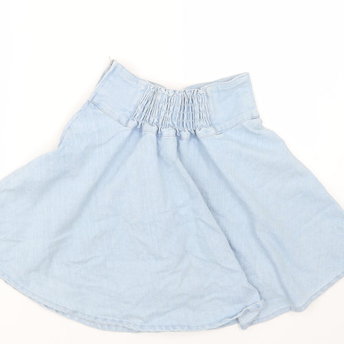 Pink Latte Womens Blue  Denim A-Line Skirt Size S