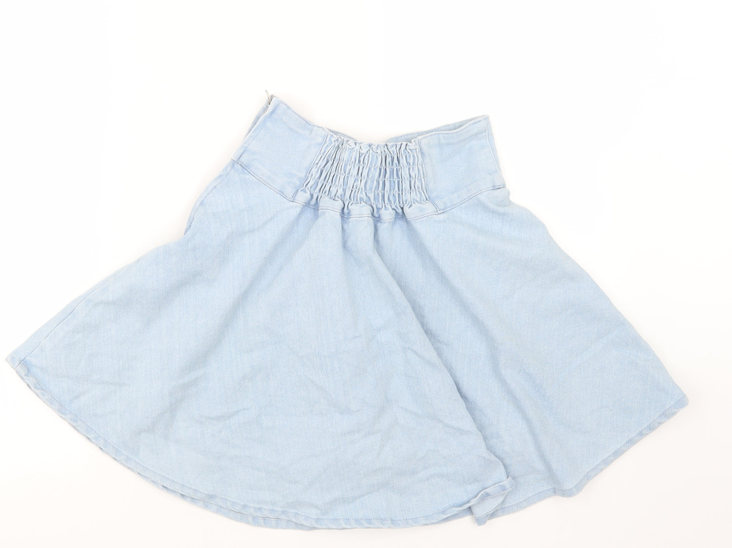 Pink Latte Womens Blue  Denim A-Line Skirt Size S
