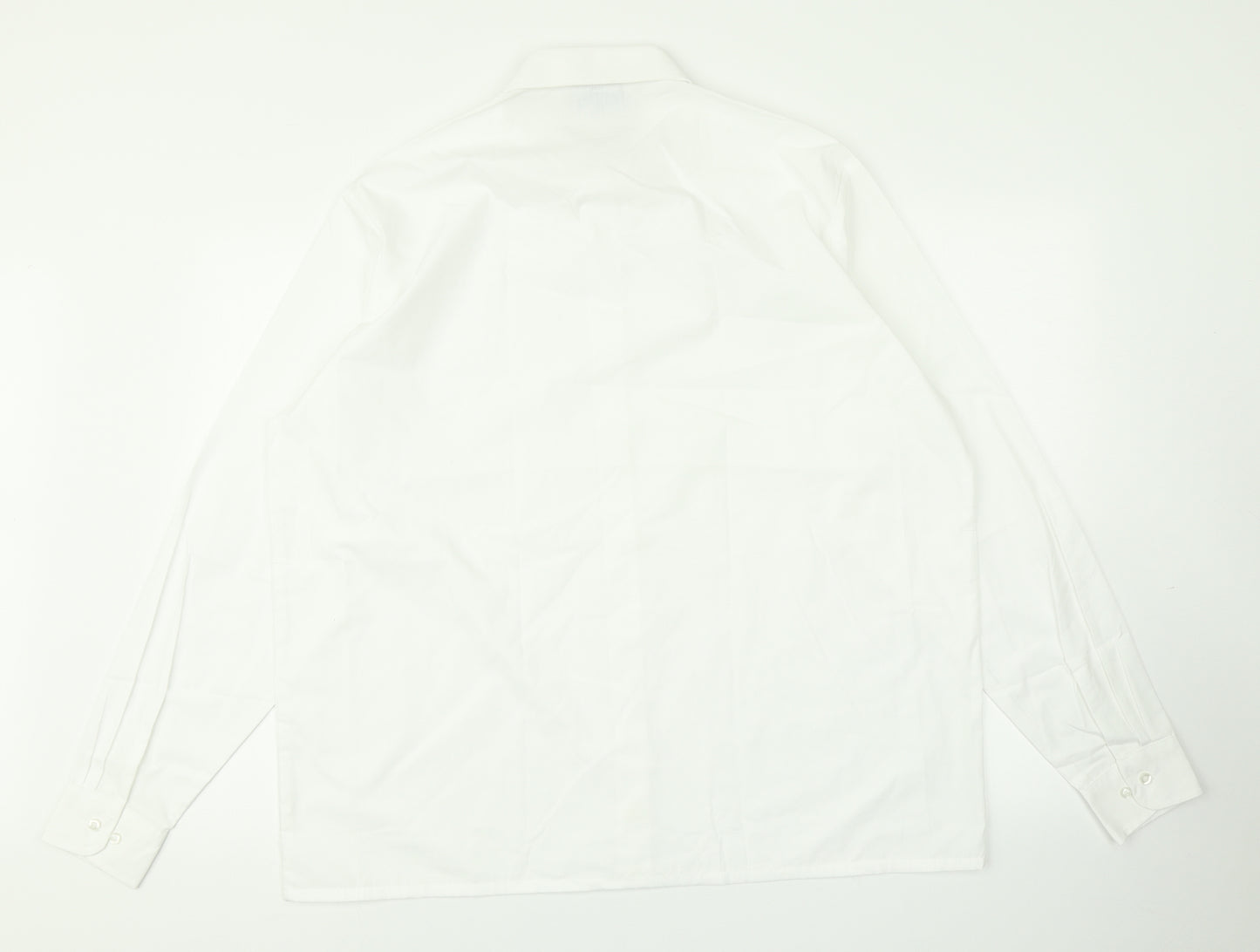 Innovation Mens White    Dress Shirt Size S
