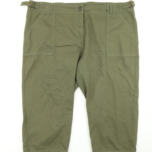 M&S Collection Womens Green   Cargo Shorts Size 24
