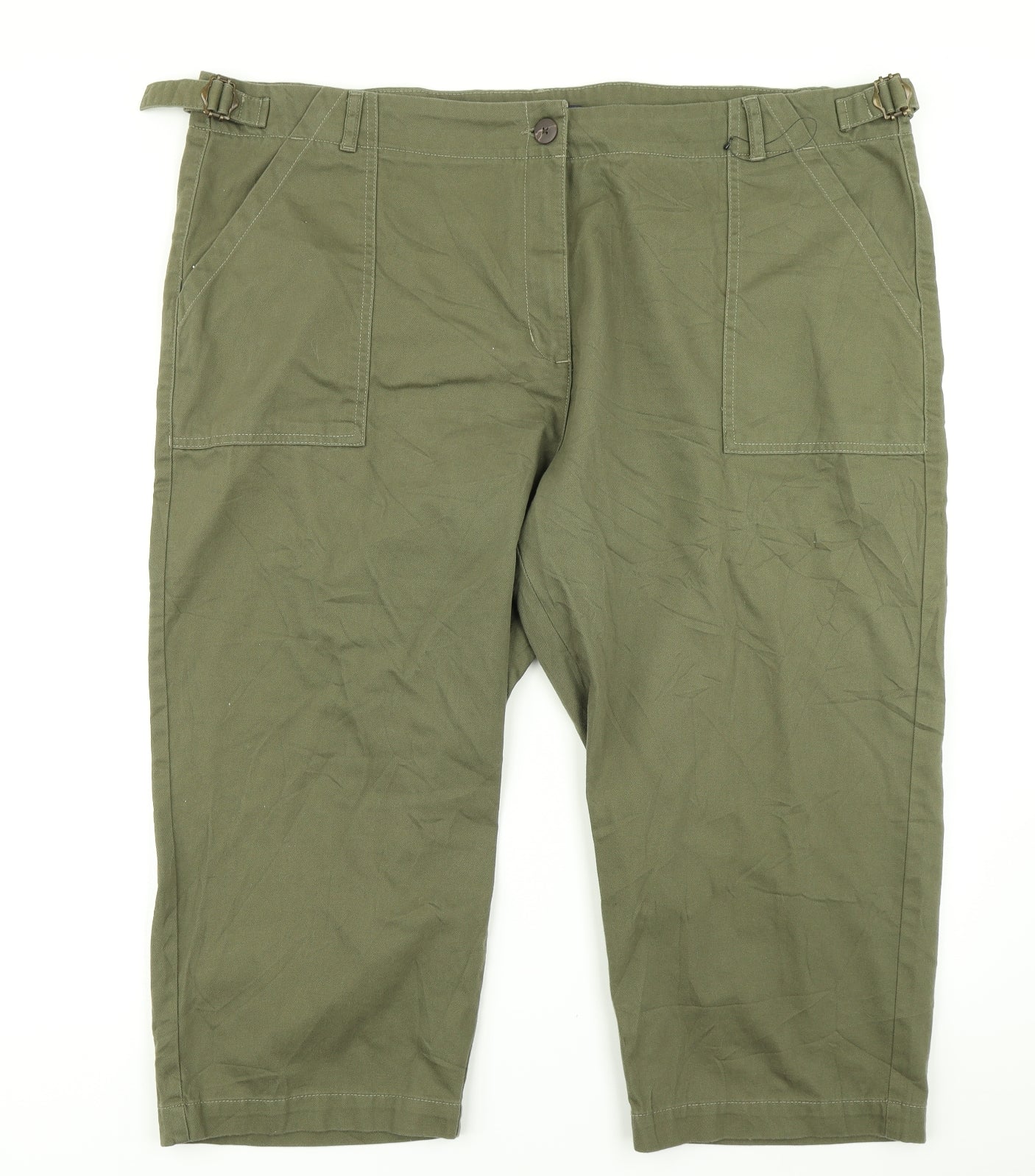 M&S Collection Womens Green   Cargo Shorts Size 24