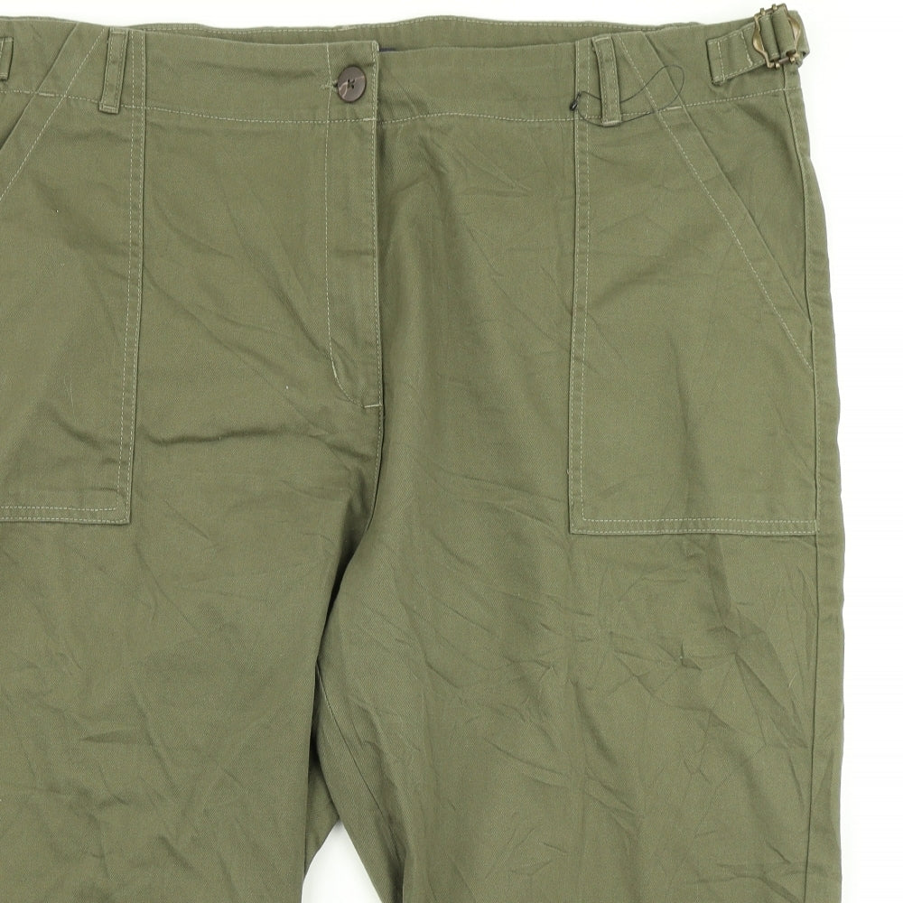 M&S Collection Womens Green   Cargo Shorts Size 24