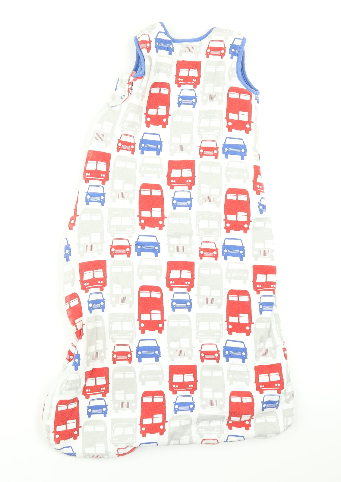 M&S Boys White Solid  Kimono One Piece Size 12-18 Months  - Grow Bag Car Print