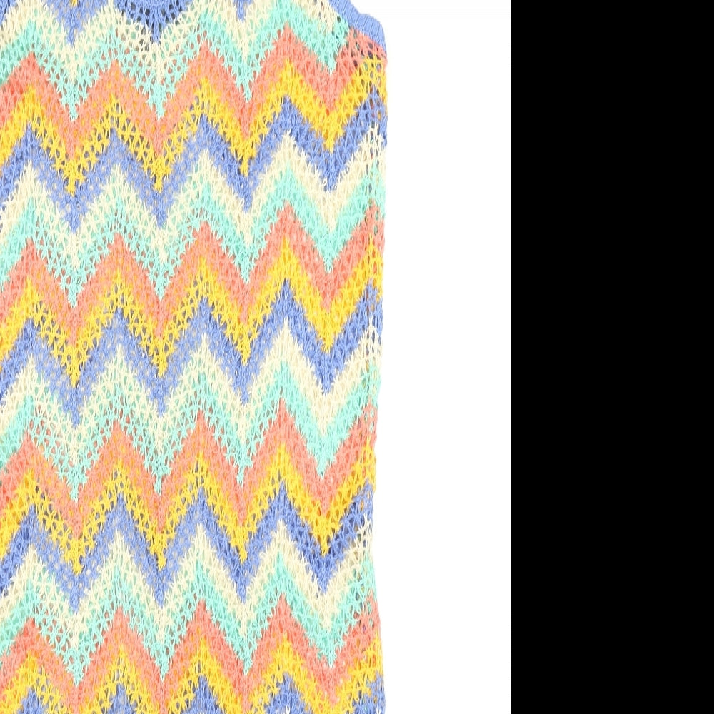 Primark Womens Blue Striped Knit A-Line  Size XL