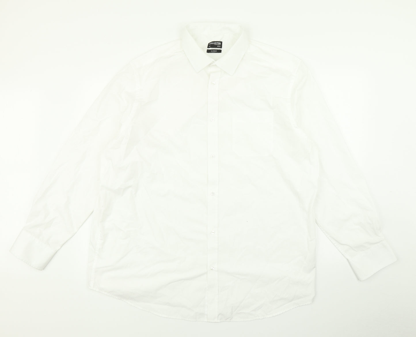 The Collection Mens White    Dress Shirt Size 18.5