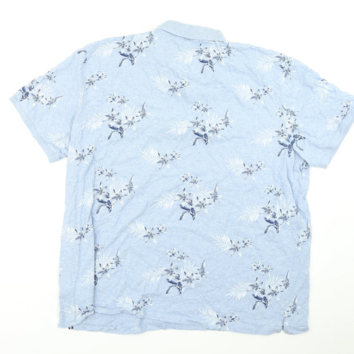 NEXT Mens Blue Floral   Polo Size 3XL