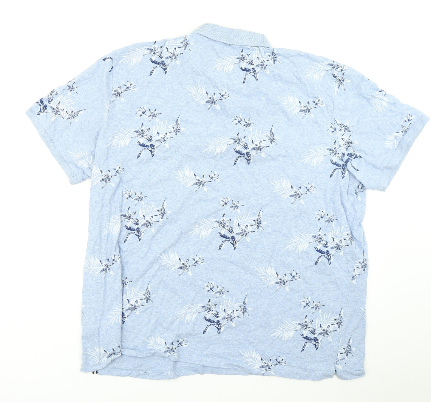 NEXT Mens Blue Floral   Polo Size 3XL