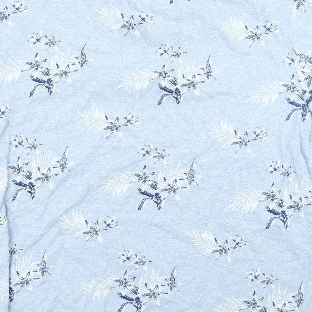 NEXT Mens Blue Floral   Polo Size 3XL