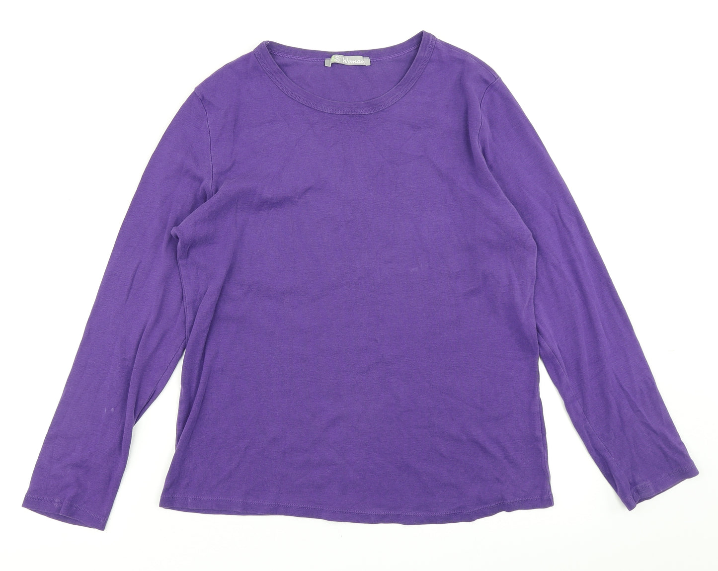 M&S Woman Womens Purple   Basic T-Shirt Size 16