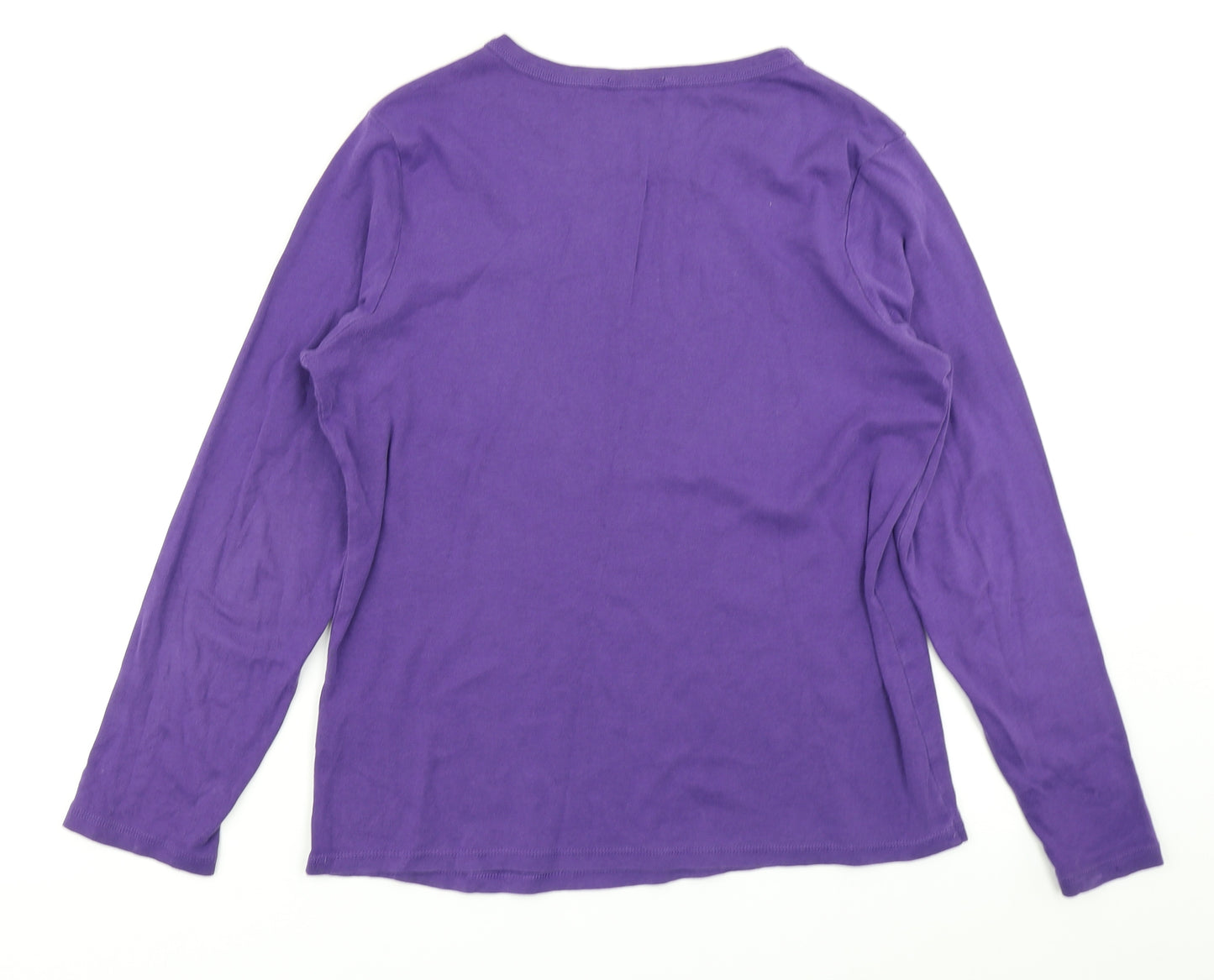 M&S Woman Womens Purple   Basic T-Shirt Size 16