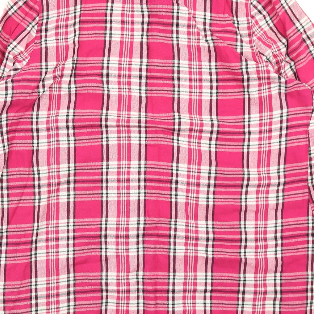 Papaya Womens Pink Plaid  Basic Button-Up Size 20  - Longline