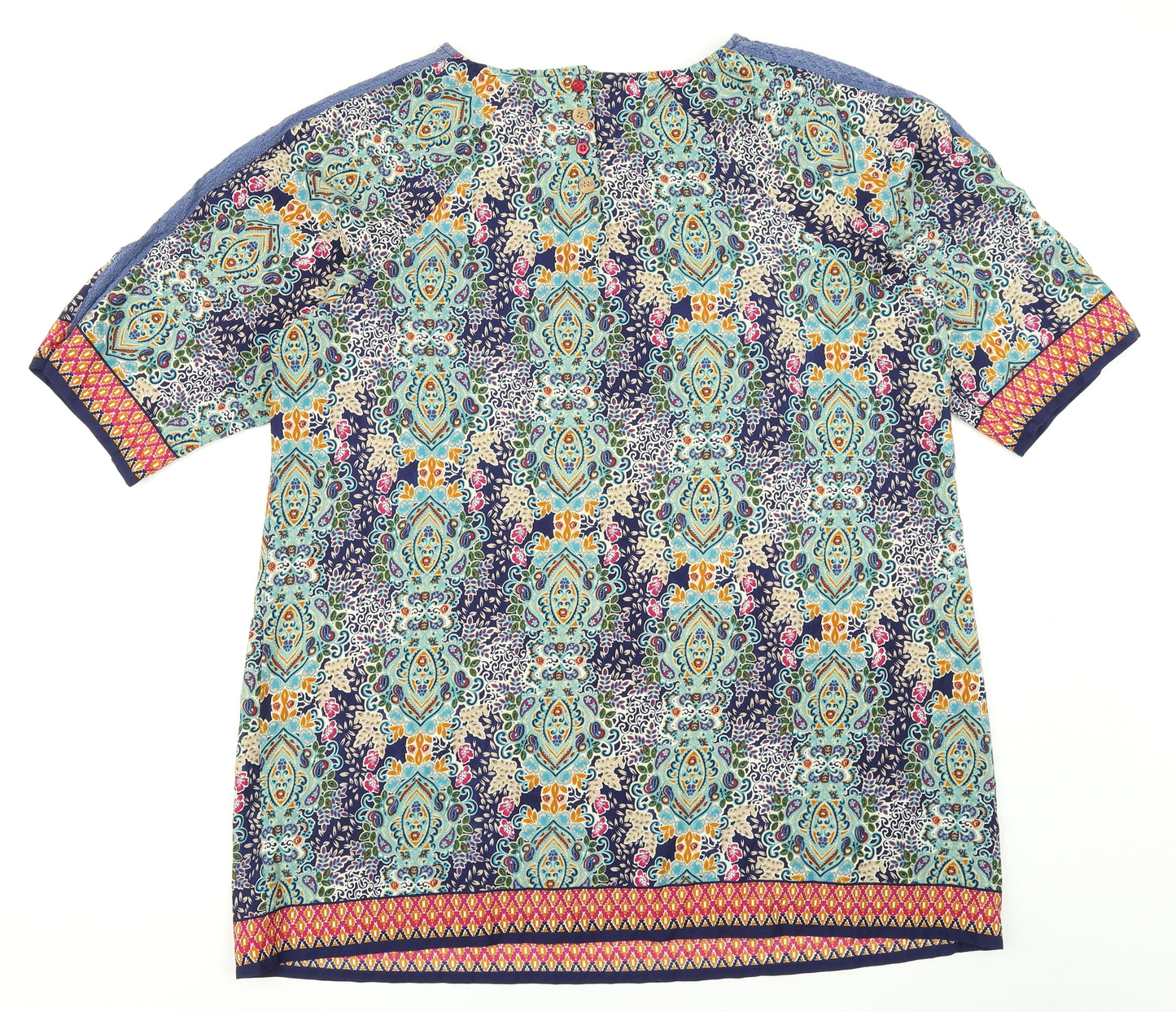 Joe Brown Womens Blue Paisley  Basic Blouse Size 22