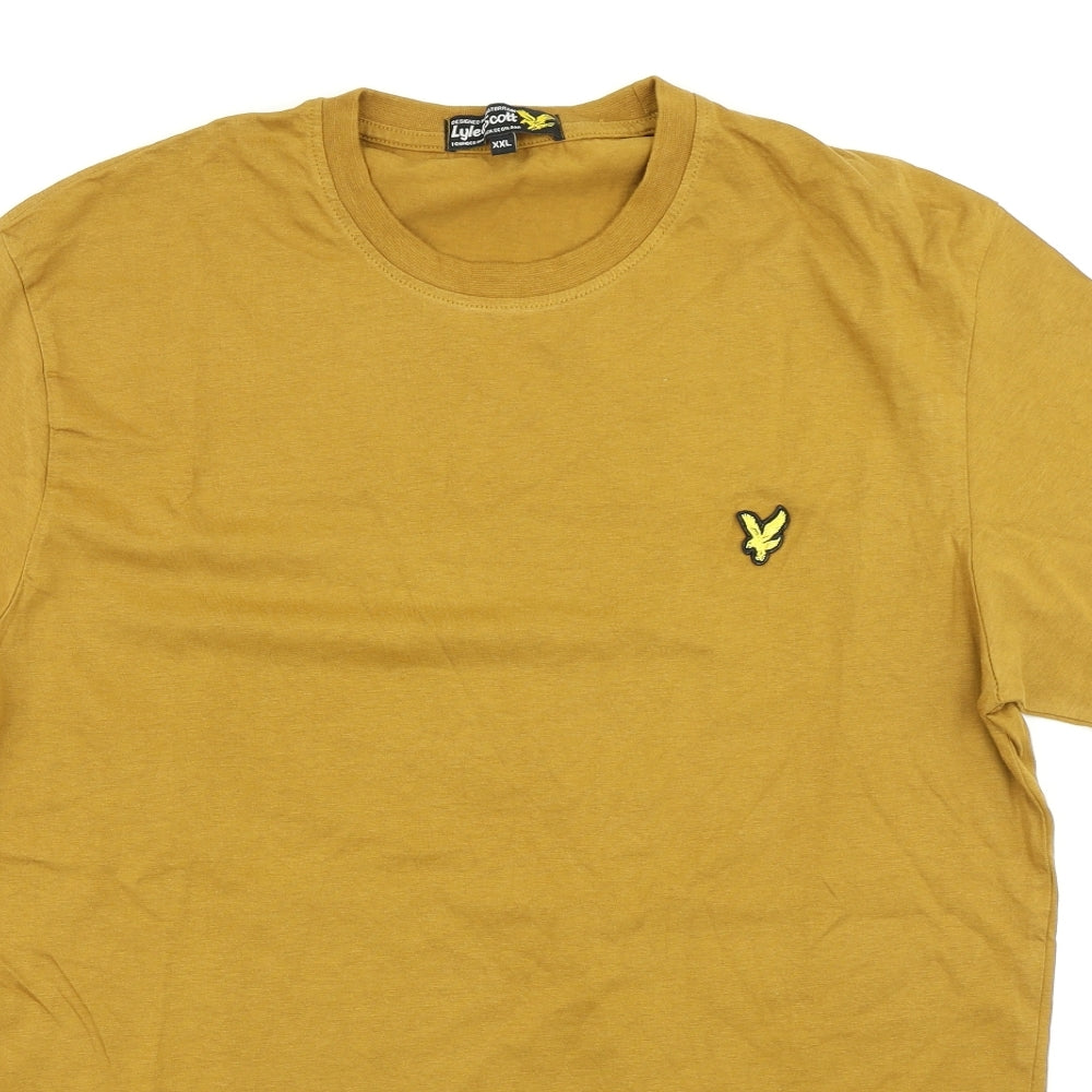 Lyle & Scott Mens Yellow    T-Shirt Size 2XL