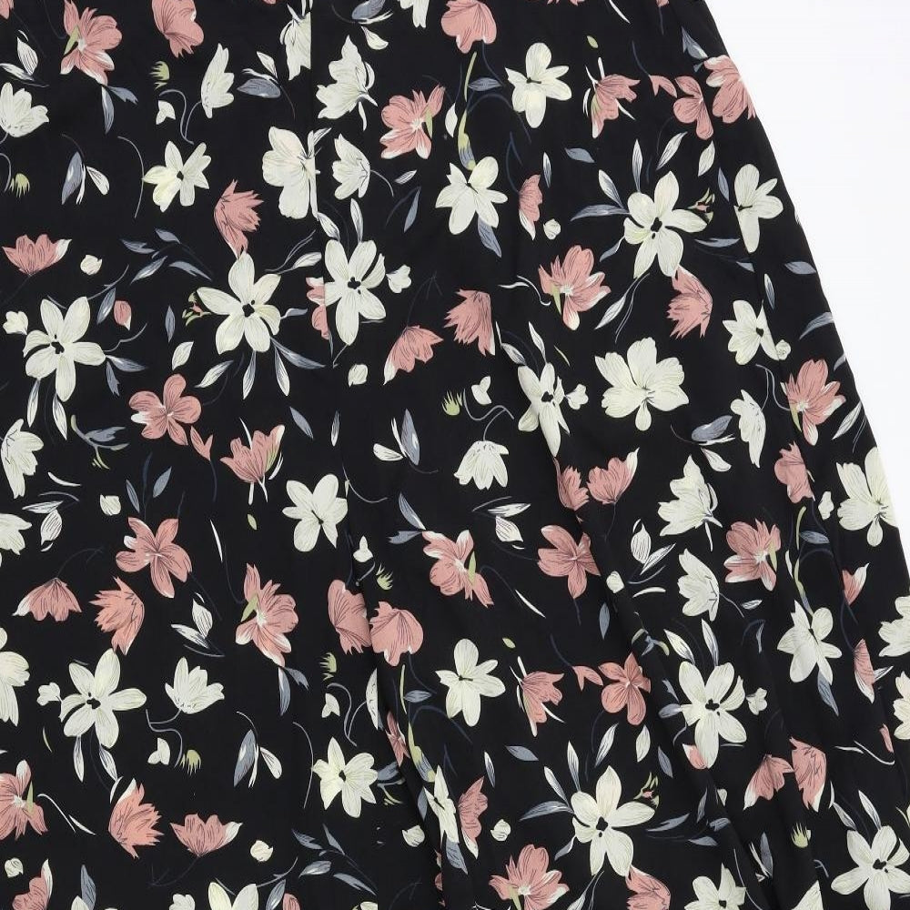 SheIn Womens Black Floral  Trousers  Size XL L30 in