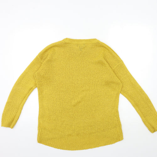 New Look Womens Yellow  Knit Pullover Jumper Size S