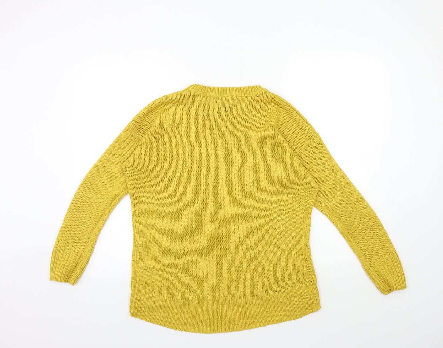 New Look Womens Yellow  Knit Pullover Jumper Size S