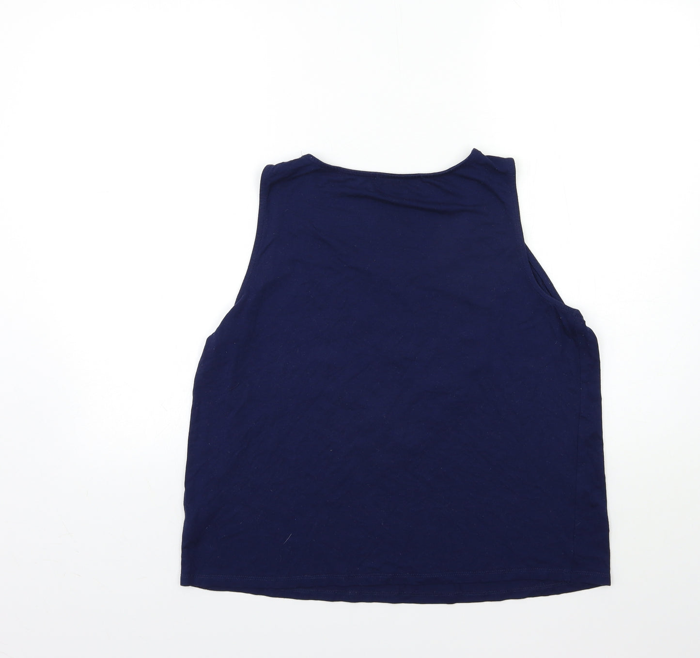 TU Womens Blue Floral  Basic Tank Size 14