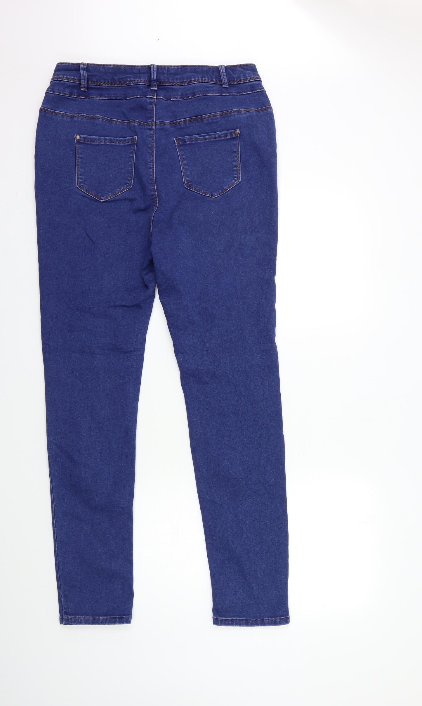 Peacocks Womens Black  Denim Skinny Jeans Size 16 L30 in