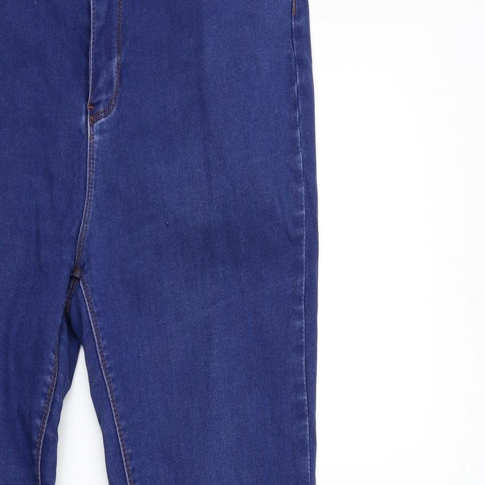 Peacocks Womens Black  Denim Skinny Jeans Size 16 L30 in
