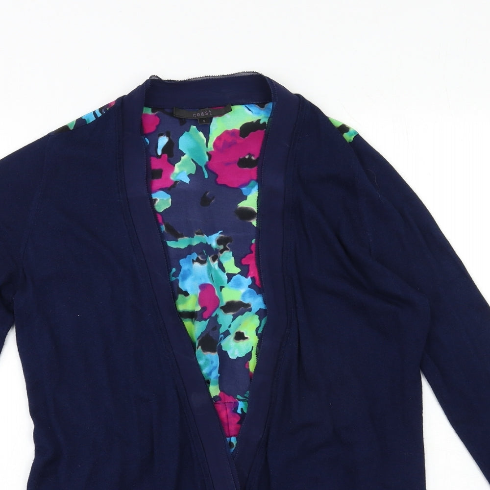 Coast Mens Blue  Knit Cardigan Jumper Size S