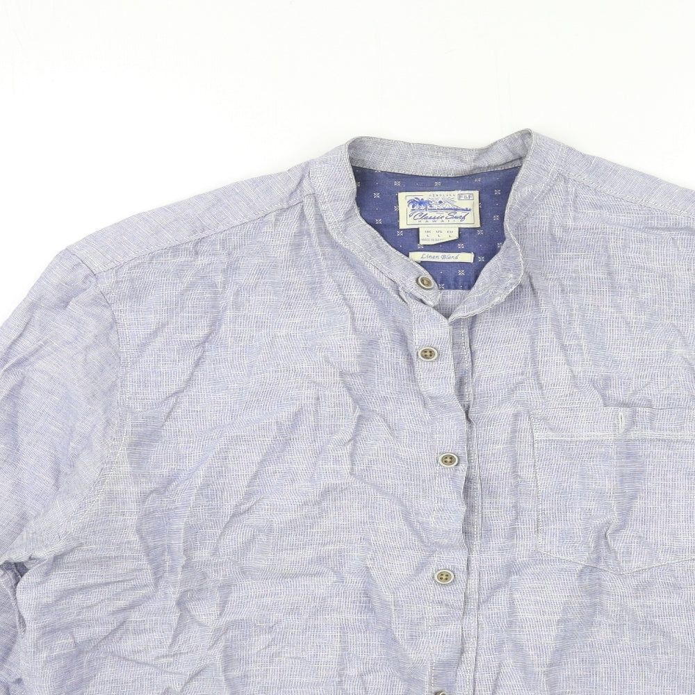 F&F Mens Blue    Button-Up Size L
