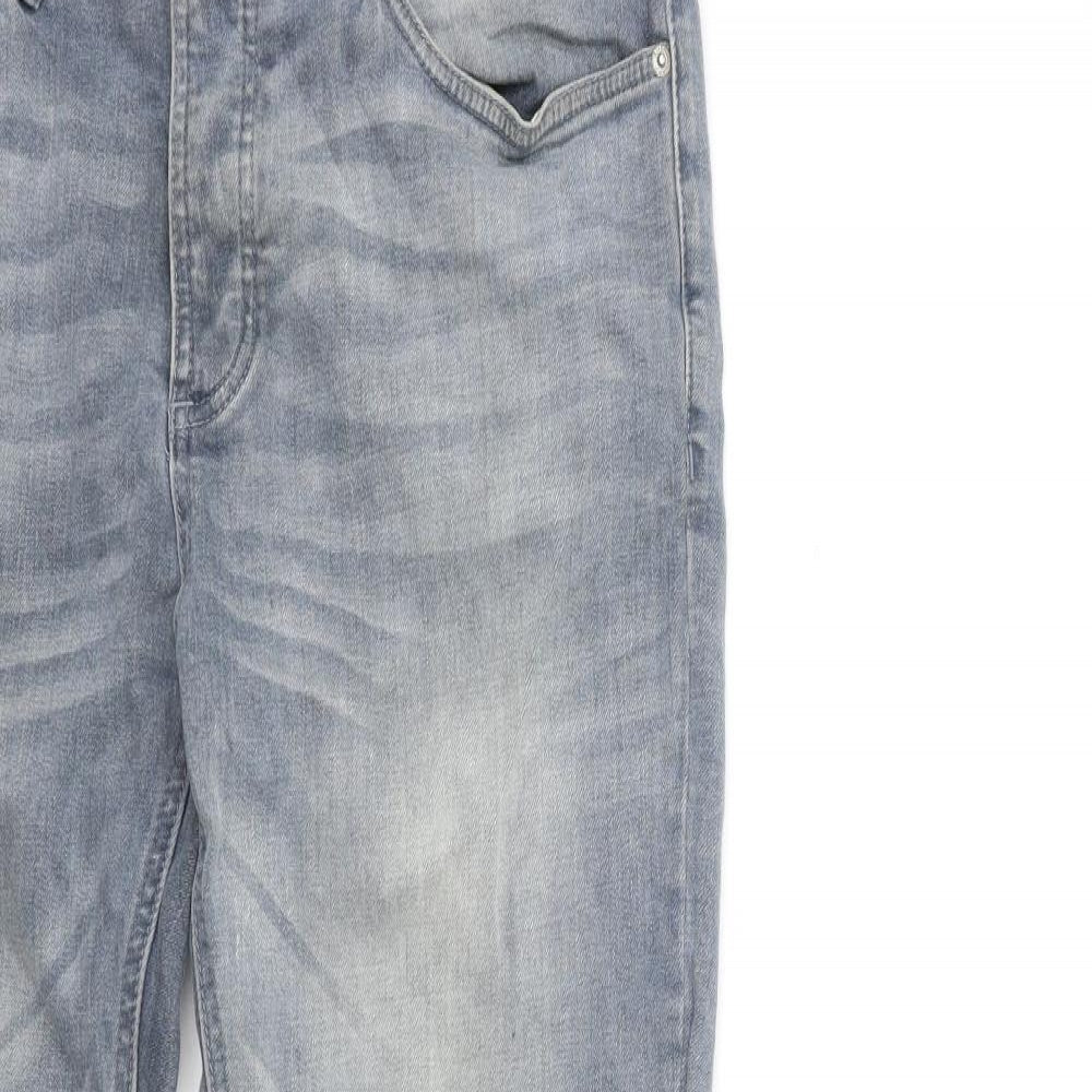 River Island Mens Grey  Denim Straight Jeans Size 36 in L32 in