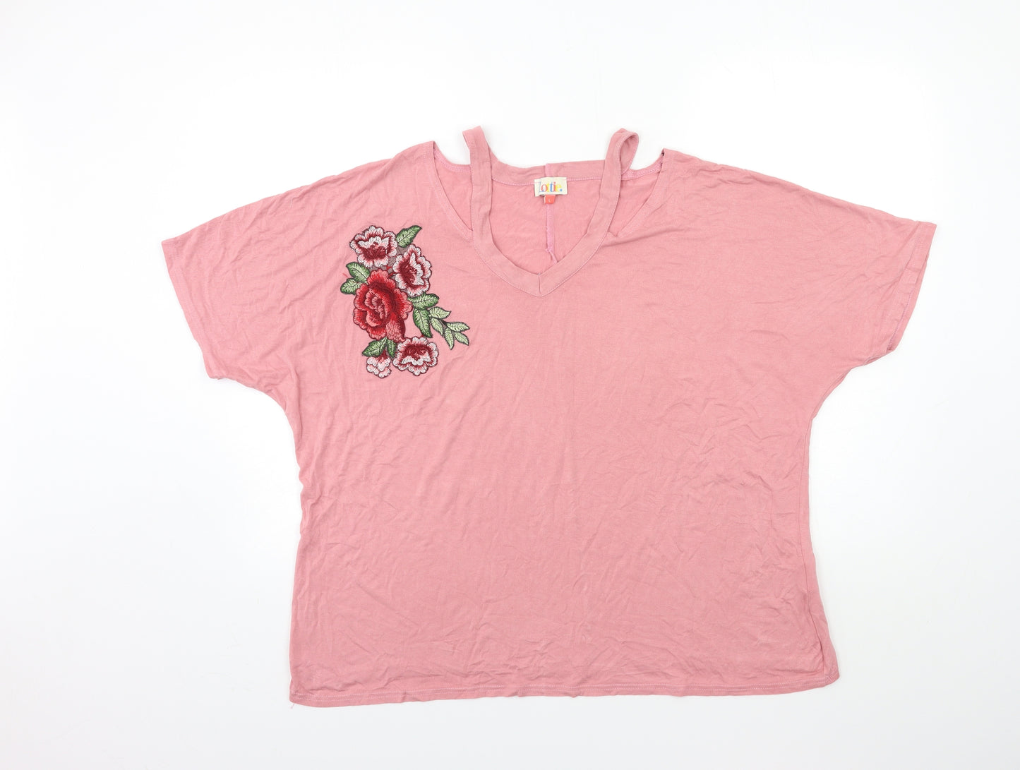 Lottie Womens Pink Floral   T-Shirt Size L